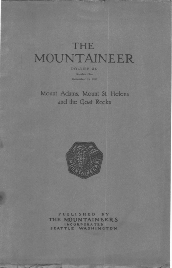 The Mountaineer 1922 cover